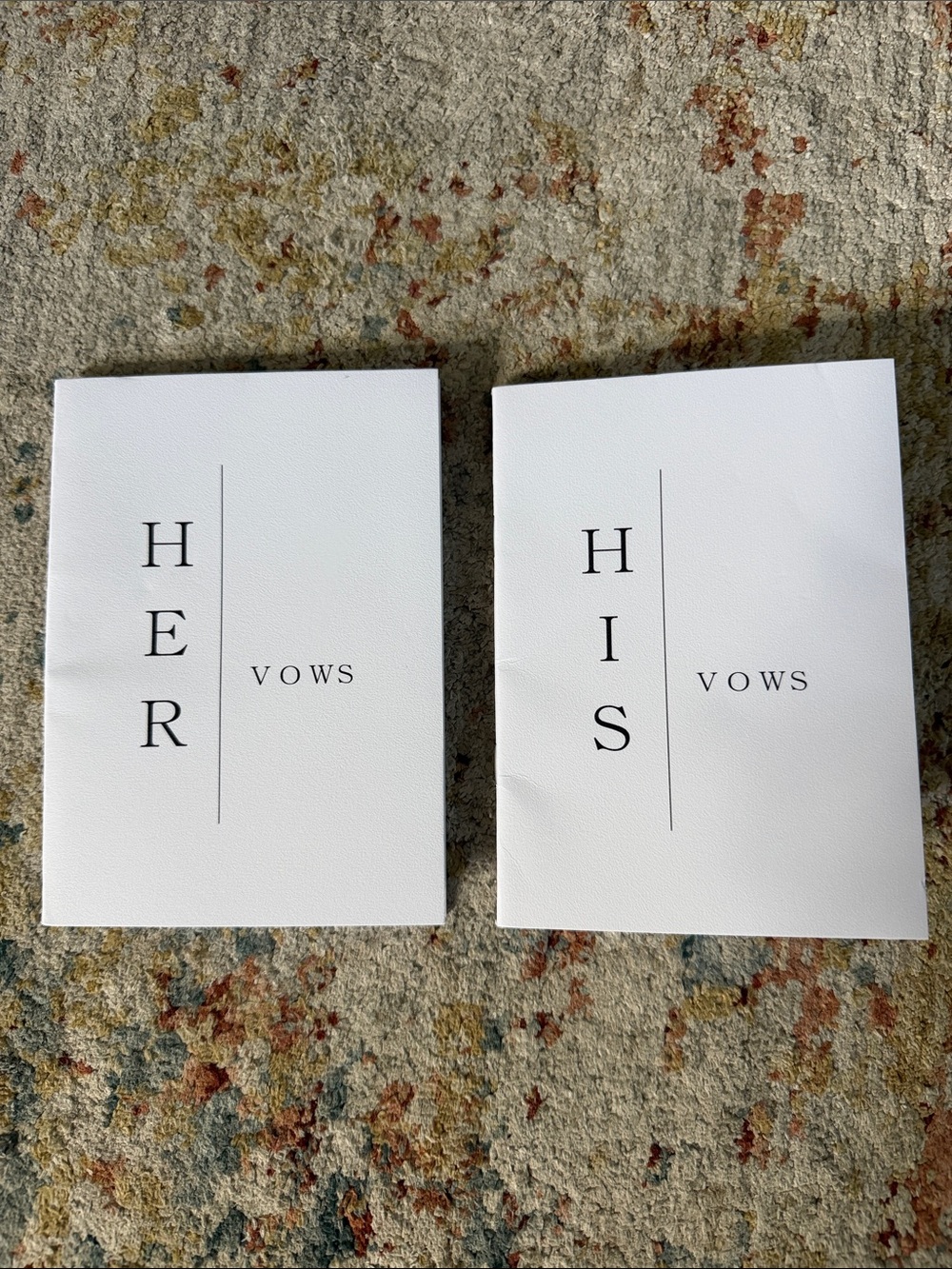 SHEIN White His and Her Vows Booklets